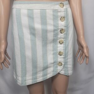 Abercrombie &  Fitch Linen/Cotton Blend Striped Mini Skirt